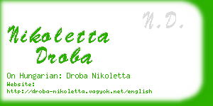 nikoletta droba business card